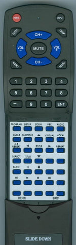 SHARP 9HL740U Replacement Remote
