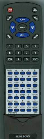 SHARP 600154000579G Replacement Remote