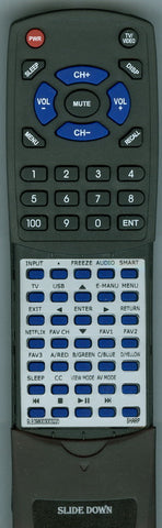 SHARP LC-65LE654U Replacement Remote