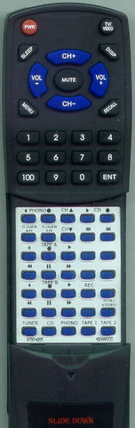 KENWOOD RTA70014205 Replacement Remote
