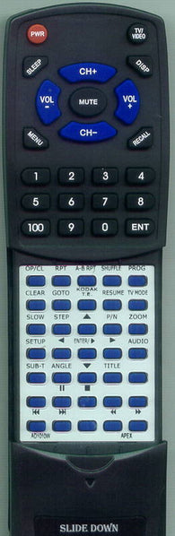 APEX AD1110W Replacement Remote