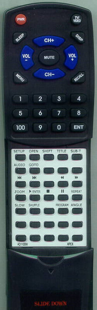 APEX AD1100W Replacement Remote