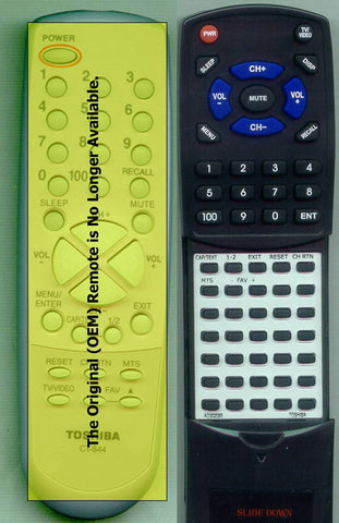 TOSHIBA 27A35C Replacement Remote
