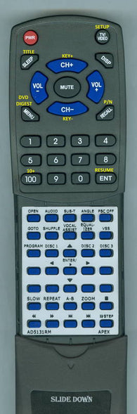 APEXINSERT RM5000 Replacement Remote