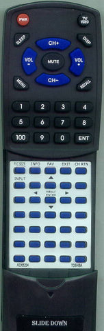 TOSHIBA 30HFX85 Replacement Remote