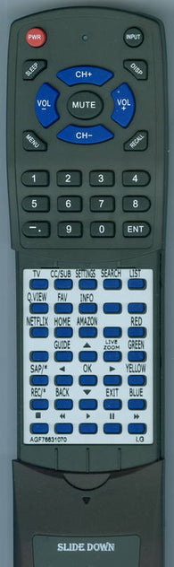 LG 55UK7700PUD STANDARD Replacement Remote