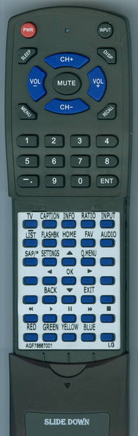 LG AGF78667001 Replacement Remote