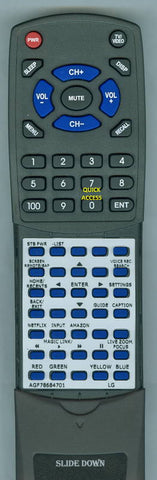 LGINSERT RTAGF78684701 Replacement Remote