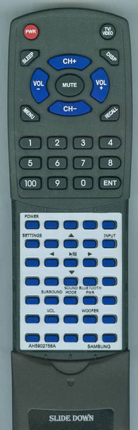 SAMSUNG HWM550ZA Replacement Remote