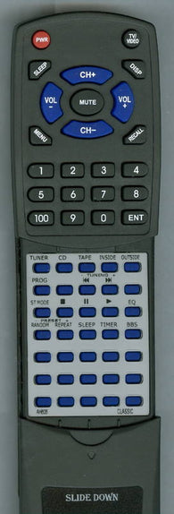 CLASSIC RTAH605 Replacement Remote
