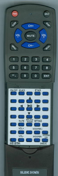 SAMSUNG HW-T650ZA Replacement Remote