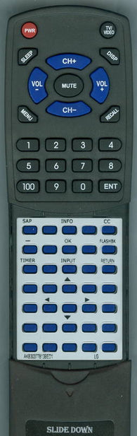 LG AKB30377813 Replacement Remote