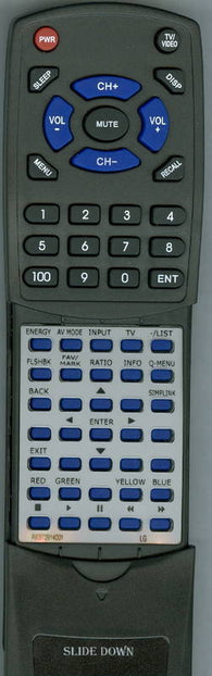 LG RTAKB72914001 Replacement Remote