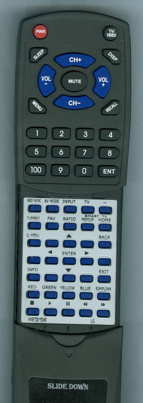 LG 47LK550MAIN Replacement Remote Control