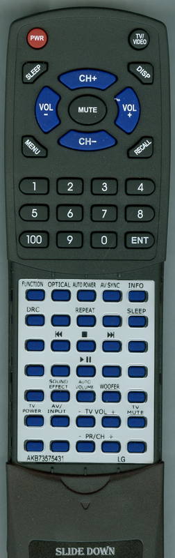 LG RTAKB73575431 Replacement Remote Control