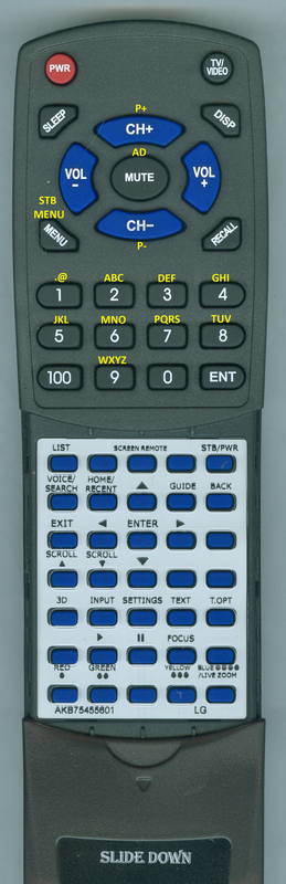 LG AKB75455601 Replacement Remote Control