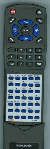 ALLEGRA RTALG32LC1A Replacement Remote