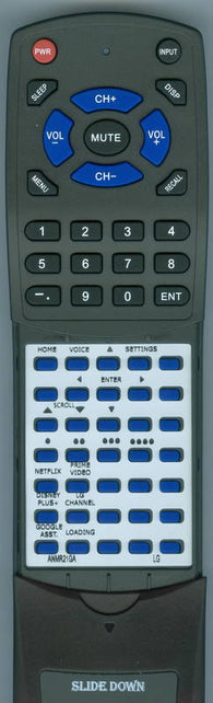 LG RTANMR21GA Replacement Remote