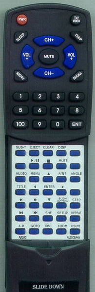 AUDIOBAHN RTAVDVD1 Replacement Remote