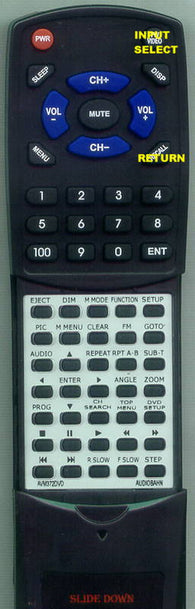 AUDIOBAHN RTAVM372DVD Replacement Remote