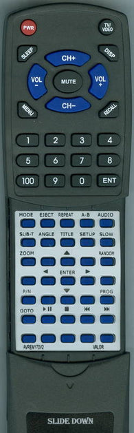 VALOR AVREM170V2 Replacement Remote