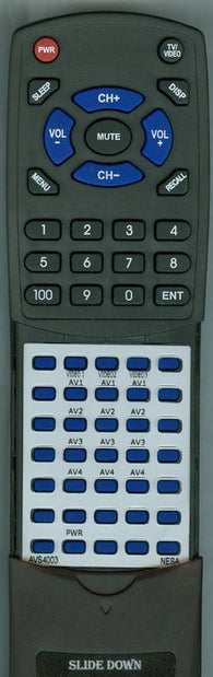 NV AVS4003 Replacement Remote