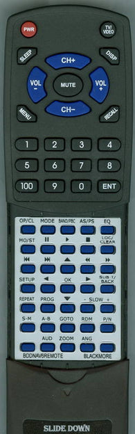BLACKMORE RTBDDNAV6REMOTE Replacement Remote