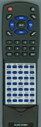 GATEWAY CQP42M403 Replacement Remote