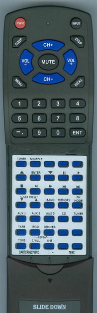 TEAC CRH227I Replacement Remote