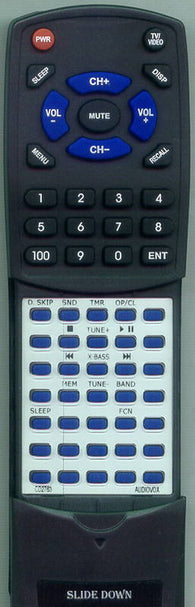 AUDIOVOX RTCD2763 Replacement Remote