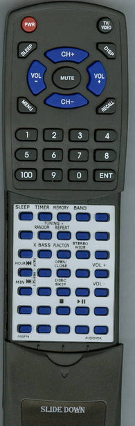 AUDIOVOX RTCD2773 Replacement Remote