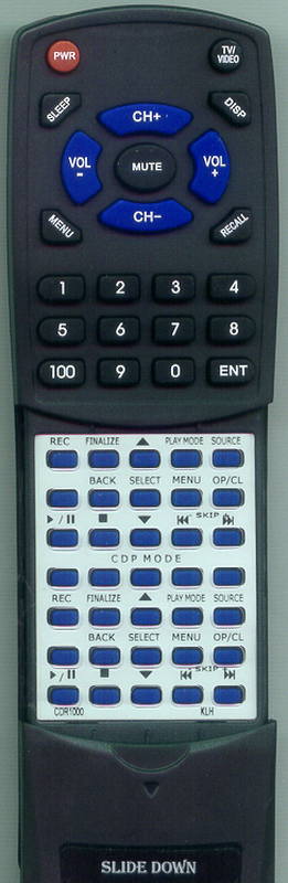 KLH RTCDR1000 Replacement Remote Control