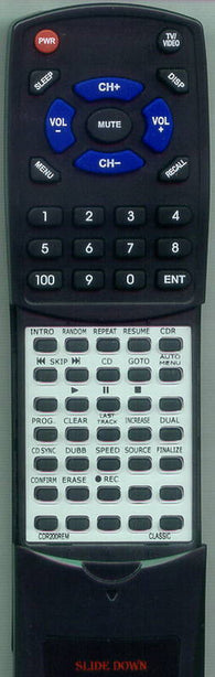 CLASSIC RTCDR200REM Replacement Remote