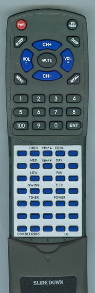 LG RTCOV30332903 Replacement Remote