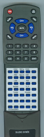 LG RTCOV30332903 Replacement Remote