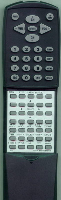 FOCUS ENHANCEMENT RTCS1 Replacement Remote