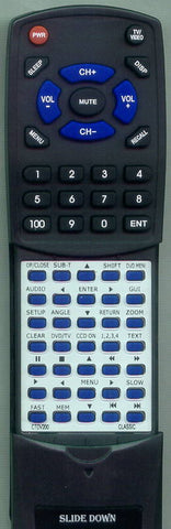 CLASSIC RTCTDV200 Replacement Remote