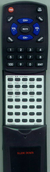BR CTVG5463GVC Replacement Remote