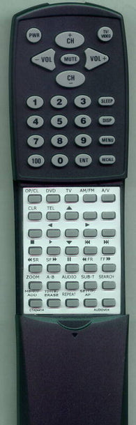 AUDIOVOX RTCTX0441A Replacement Remote