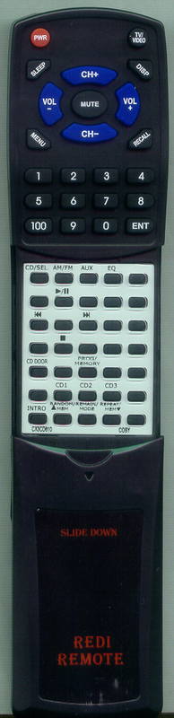 COBY RTCX3CD610 Replacement Remote