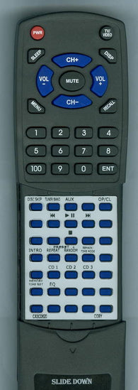 COBY RTCX3CD620 Replacement Remote