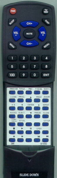 GO VIDEO RTD645 Replacement Remote