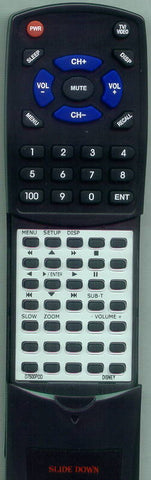 DISNEY RTD7500PDD Replacement Remote