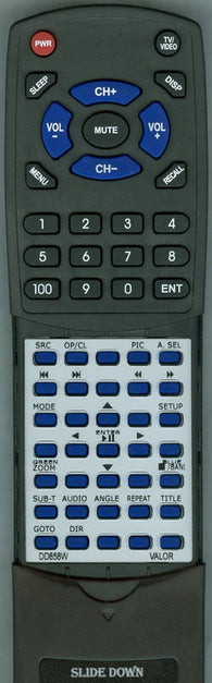 VALOR DD858W Replacement Remote