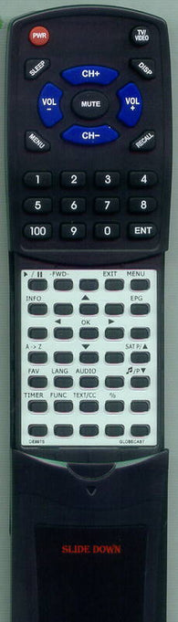 GLOBECAST DE997SILVER Replacement Remote