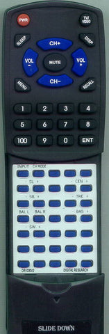 DIGITALRESEARCH RTDR1000V2 Replacement Remote