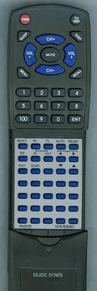 DIGITAL RESEARCH RTDRLCD15TV Replacement Remote