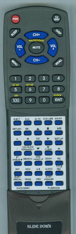 FURRIONINSERT DV3100 Replacement Remote