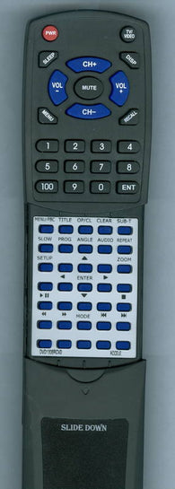 ACCELE RTDVD1008RCV2 Replacement Remote