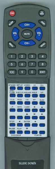 CURT RTDVD1041B Replacement Remote